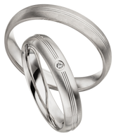 Linden Trauringe / Eheringe Bubikon aus Weissgold - 808/809